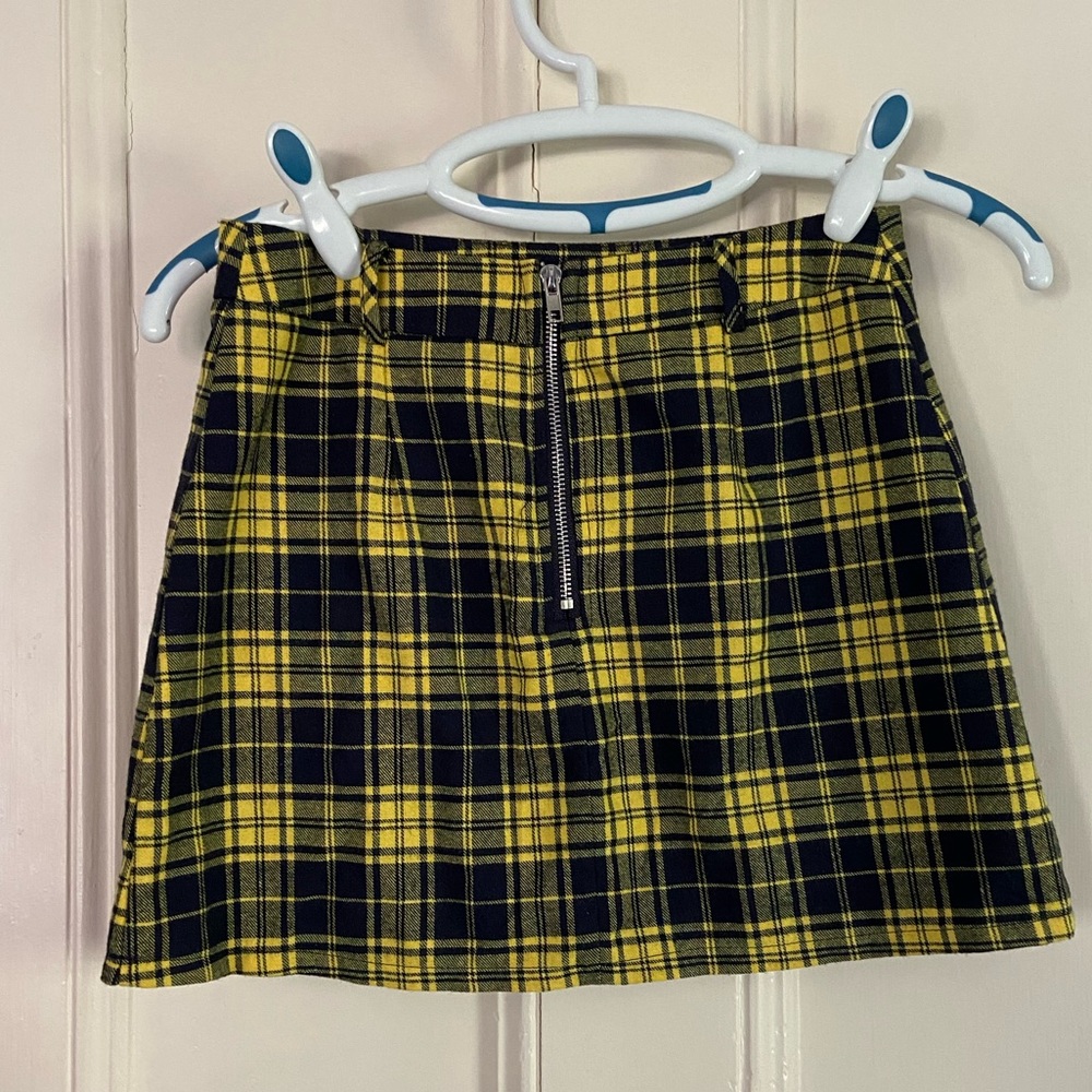 Black & yellow plaid mini skirt by SEEK the label from LF